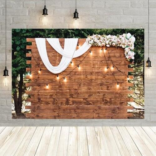 Avezano Wedding Backdrops Flowers Lights Board Decoration Bridal Shower Romantic Wedding Anniversary Background For Photo Studio