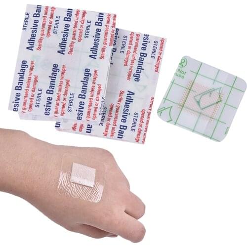10PCs Outdoor Hypoallergenic Non-woven Medical Adhesive Wound Dressing Band aid Bandage Wound First Aid 3.8cmX3.8cm