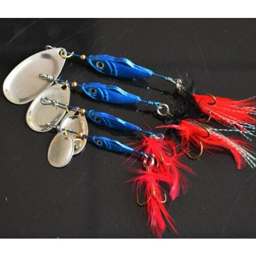 Artificial Rotating sequins 6cm/6g Freshwater Metal Fishing Bait 3D Eyes Bionic Anti-corrosion Fishing Lure Hard Bait