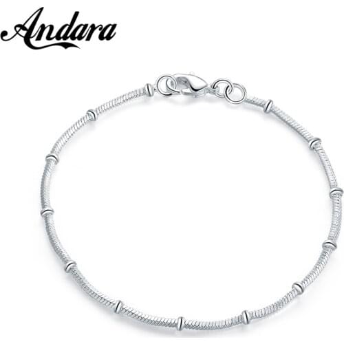 Exquisite 925 Sterling Silver Bracelet Ing Style Simple Fashion Female Bracelet High Jewelry Gift