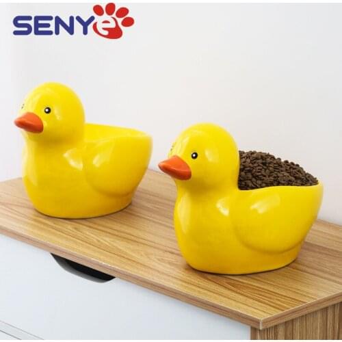 Ceramic High-leg Protects The Cervical Spine And Prevents The Pet Bowl From Overturning Puppy Feeding Supplies Pet Supplies