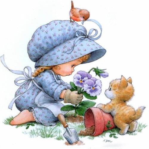 Square Full Diamond Embroidery Baby Picture Of Rhinestones Diamant Mazayka Cartoon Factory Wholesale Painting Full Home Decor