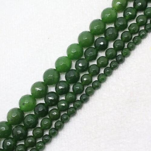 Mini. Order is $7! 6-12mm Faceted tea green Jades Round DIY Jewelry Making Loose Beads 15"