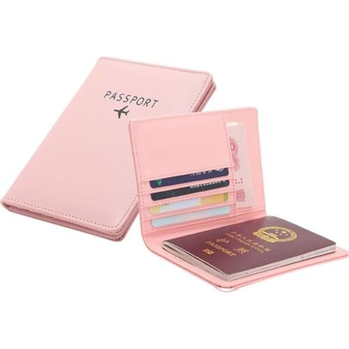 Passport Wallet Neutral Multi-purpose Travel Passport Wallet Tri-fold Document Synthetic Leather Organizer Holder