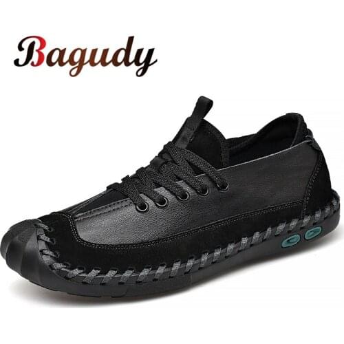New Fashion Men Leather Casual Shoes Moccasins Men Loafers Brand Sneakers Male Boat Shoes Outdoor Training Shoes Big Size 38-48