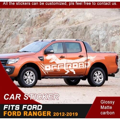 Car Decals Side Body Off Road Dinosaur Paw Scratches Graphic Vinyl Cool Car Sticker Customized Fit For Ford Ranger 2012-2019