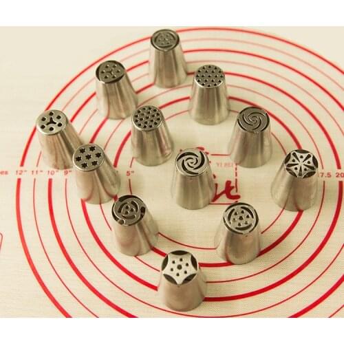 16 Models Boquillas Rusas De Pasteleria1pc Russia Nozzle DIY Pastry Tips Russian Tulip Stainless Steel Icing Piping Tips