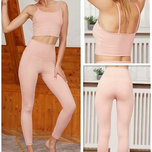 2021 new Yoga Leggings Set Women Fitness Suit For Yoga Clothes High Waist Gym Workout Sportswear Gym Sports Tight Clothing