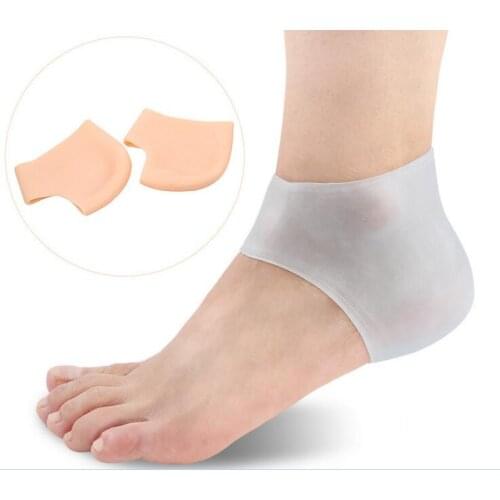 WholeSale 250pairs/lot Pair Footful Silicone Moisturising Gel Heel Cracked Foot Care Protect Socks Health Care HQ 4 colors
