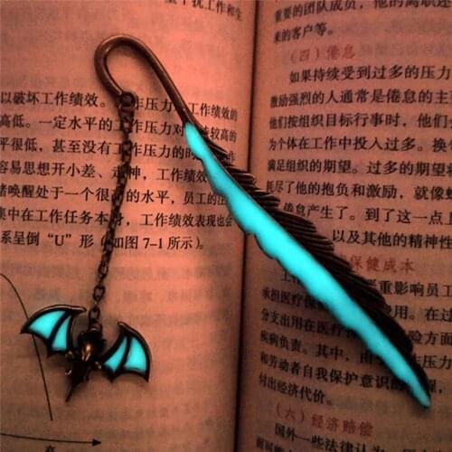 Book Markers Vintage Bookmarks For Books Luminous Bat Bookmark Read Maker Feather Bookmark Stationery Bookmarks For Books