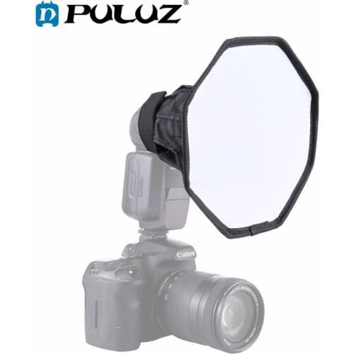 PULUZ 20cm Universal Foldable Flash Light Diffuser Octagon Speedlight Diffuser Softbox Soft Box for Canon/Nikon/Sony/Olympus