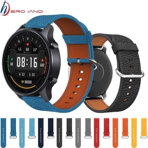 22mm Watch Strap For Xiaomi Watch Color MI Smart Watch Color Leather Band Silicone Bracelet for Samsung Gear S3 Watchbands