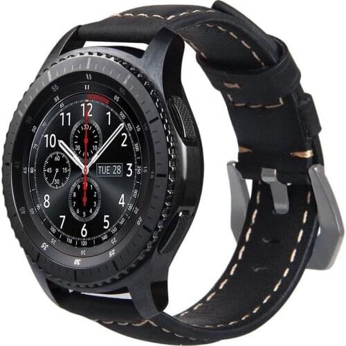 Gear S3 Frontier leather Strap For Samsung Galaxy watch 46mm huawei watch gt active strap 22mm watch band correa bracelet belt