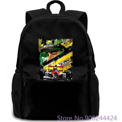 AYRTON SENNA ARTWORK Brand Male Battery Basic women men backpack laptop travel school adult student