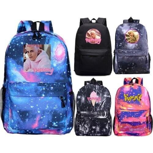 Justin Bieber Yummy Backpacks Boys Girls Laptop Knapsack Students Schoolbags Women Beautiful Pattern Rucksack Teens Travel Bag