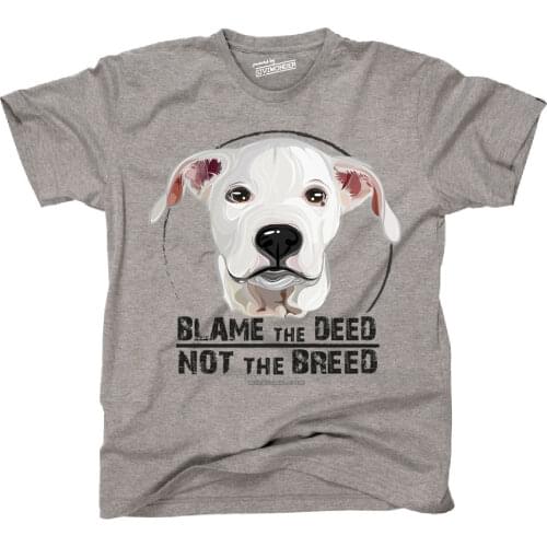 Print Round Neck Man TWILDA T-Shirt Hunde BLAME DEED DOGO ARGENTINO by WILSIGNS Siviwonder Print T-Shirts