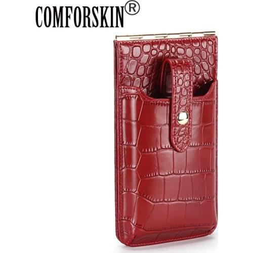 COMFORSKIN High Quality Crocodile Pattern Mobile Phone Bag Female Leather Messenger Bag Dropshipping Chain Mini Bag For Female