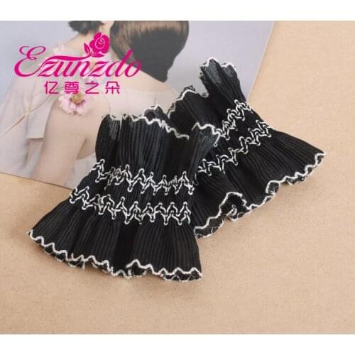 Sweater womens cuff stitching Fake Arm Sleeves Organ Solid Color Pleated Layered Decorative Women Clothing Accessory wild em