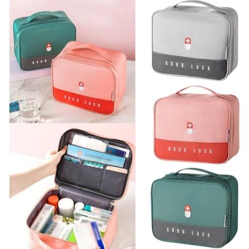 Large Capacity Thickened Medicine Box Layered Family First Aid Kit Medicine Boxes Medicine Cabinet Portable Fabric Storage Bag