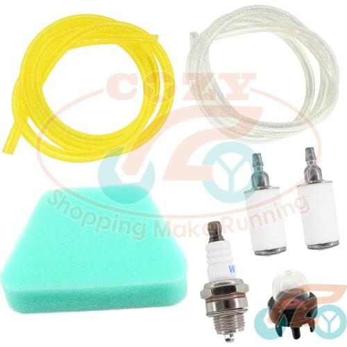 Gas Fuel Line Air Filter Snap In Primer Bulb Spark Plug Craftsman Poulan Trimmer