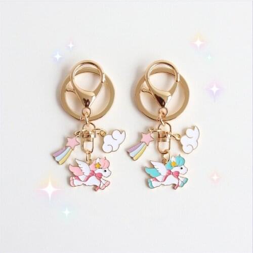 High Quality Unicorn Keychain Kawaii Keychain for Women Accessories Airpods Pendant Charm Birthday Gift Llaveros Originalese