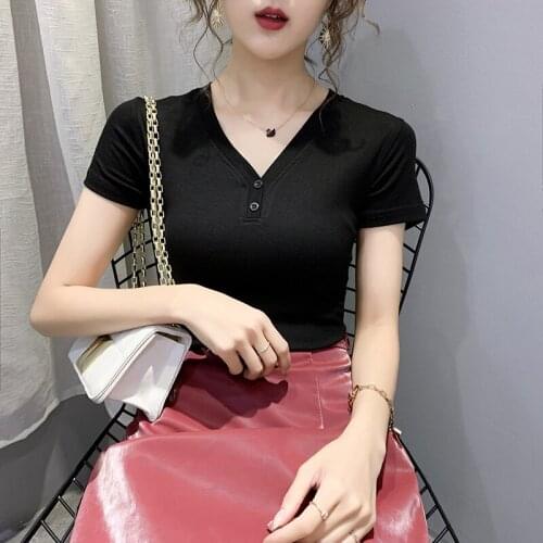 Women T-Shirts 2020 Summer New Girls Tops Tee Female T-shirt Short Sleeve White tshirt for Lady Casual Tops