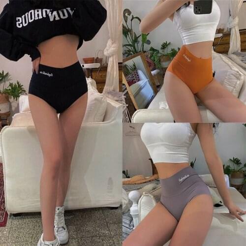 High Waist Ice Silk Panties Womens underwear high quality seamless sexy slimming Lingerie stretch Abdomen In Fashion briefs
