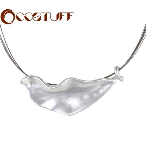 Womens Jewelry Grey Leather Chokers Necklace with Pendant Alloy necklaces & pendants collares mujer choker 2020 New Suspension