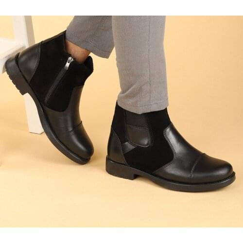 Winter Trend Black Woolly Stylish Useful Mens Boots Water and Cold Resistant 2021 colection zip