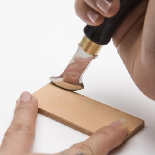 1PCS Ebony Scribe Leather Scribing Tool Manual Multifunctional Adjustable Groove Pressing Drum Edge Liner Edge Press