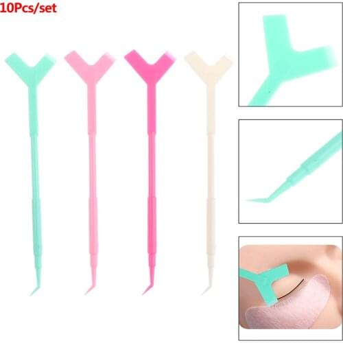 10pcs 3 In 1 Eyelash Perming Sticks Eyelash Lifting Kit Accessories Y Eyelashes Brush Clean Comb Eye Lash Extension Perm Tools