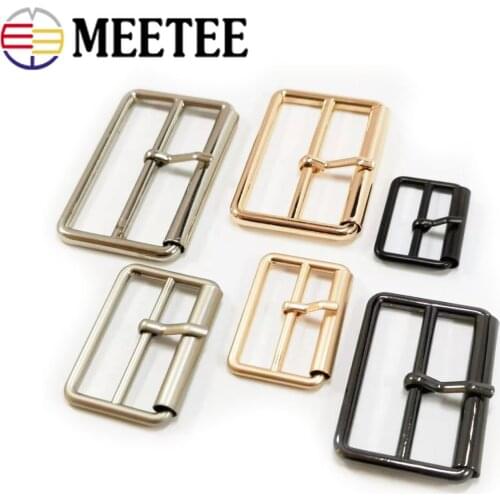 10pc Meetee 20-50mm Metal Tri-Glider Pin Buckles Adjustment Bags Strap Belt Buckle for Shoes Clothing Luggage Sewing Accessories