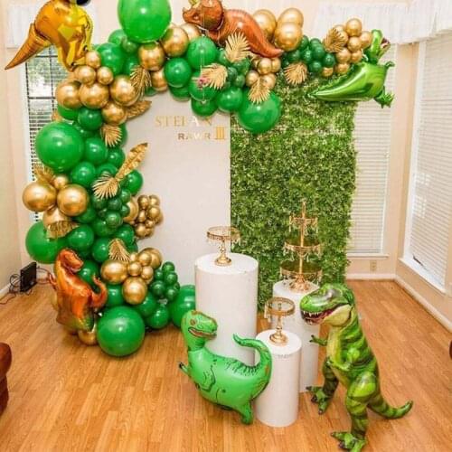 105pcs/set Dinosaur Balloon Party Decoration Wreath Kit Birthday Wedding Baby Shower Jungle Wildlife Party Decoration Balloon