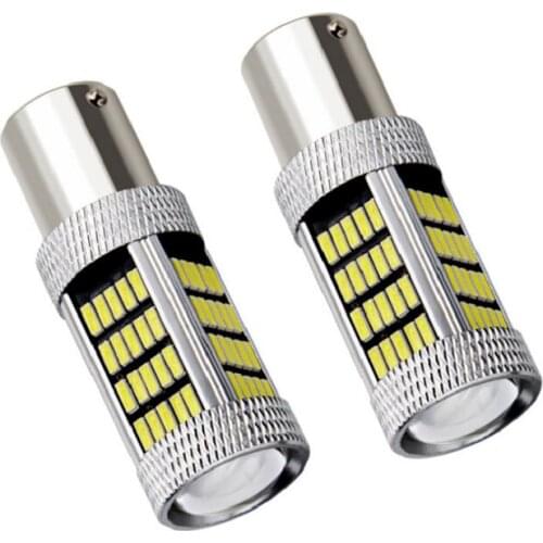 2pcs BA15S P21W 1156 4014 92smd Reverse lights turn signal Led Car Tail Bulb Brake Lights auto Daytime Running Light White Amber