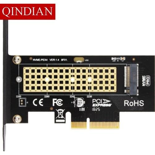 SK4 M.2 NVMe SSD NGFF TO PCIE X4 adapter M Key interface card Supports PCI Express 3.0 x4 2230-2280 Size m.2 FULL SPEED good NEW