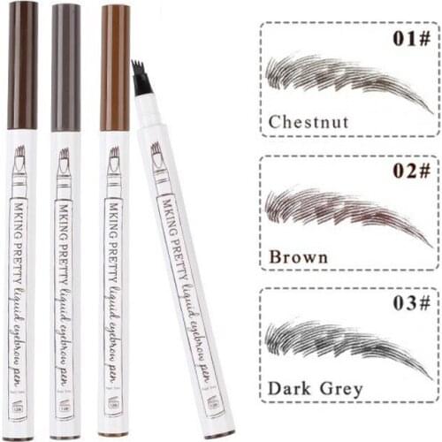 4 Color Eyebrow Pencil Tint 4 Tip Brow Tattoo Pen Paint Makeup Eyebrows Waterproof Cosmetic Eye brow Liner