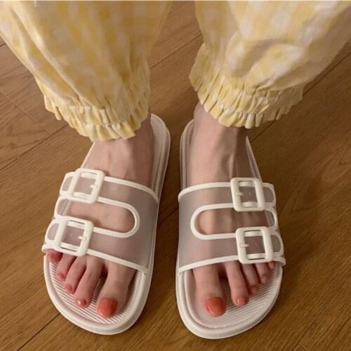 2021 Summer Fashionable One-word Cool Wear, Outdoor Wear, Indoor Home Home Fashion Casual Soft Bottom Cool Girl