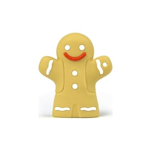 Lovely Christmas Gifts USB Flash Drive Mini USB Flash Disk Gingerbread Man Styles Pendrive 32GB 64GB USB 2.0 Bulk Gift