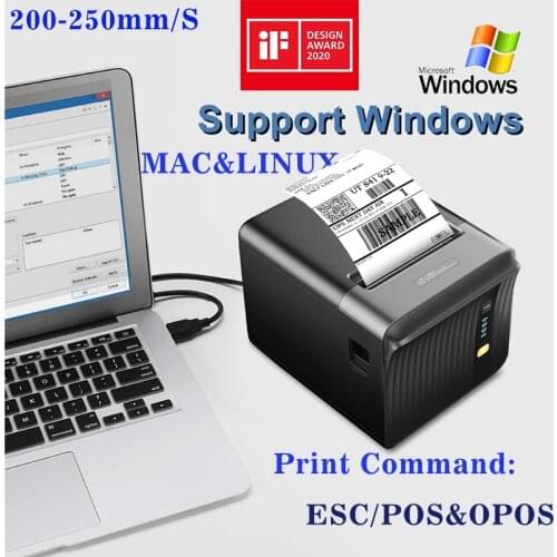 Auto Cutter Desktop 58mm Thermal Printer Tickets Receipts Label Printer For Android IOS Windows OS USB Bluetooth Mobile Connect