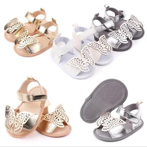 New Baby Summer Shoes Infants PU First Walkers Lovely Antislip Newborn Girls Crib Shoes