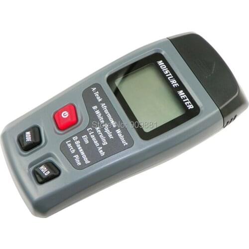 4in1 Portable Digital Wood Moisture Meter Timber Damp Detector Hygrometer Materials 2Pins Moisture Conductivity Meter Data Hold