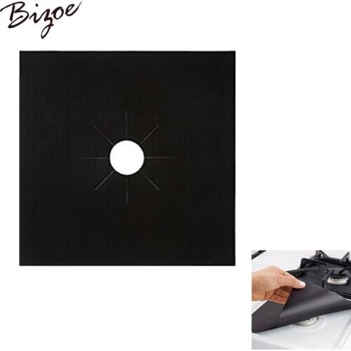 4pcs/lot Glass Fiber Gas Stove Protectors Reusable Gas Stove Burner Cover Liner Pad Home Kitchen Tools Gas Stovetop Protector