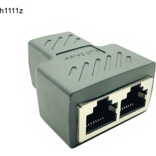 RJ45 Splitter 1 to 2 Ways Network Ethernet Head Lan Cable Female Joiner Coupler RJ45 Extender Plug Network Connector Adapter NEW