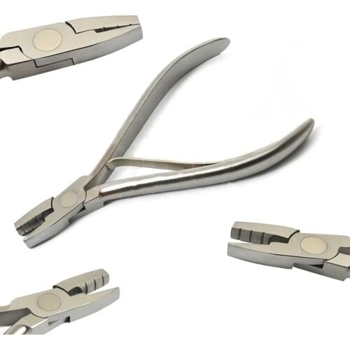 Dental Orthodontic Heavy Hollow Chop Contouring Arch Forming Plier Stainless steel wire bending Tool with 3 Grooves 14cm