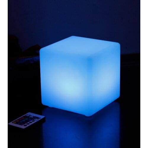 15*15*15CM LED Cube Table Light Remote Control 16 Colors Change Holiday Wedding Bar Party Event Christmas LED Lights Desk Lamp