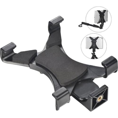 Universal Tablet Tripod Mount Clamp Tripod Mount Holder Bracket Clip For iPad Galaxy Phone Clamp with 1/4" Thread Adapter Hot