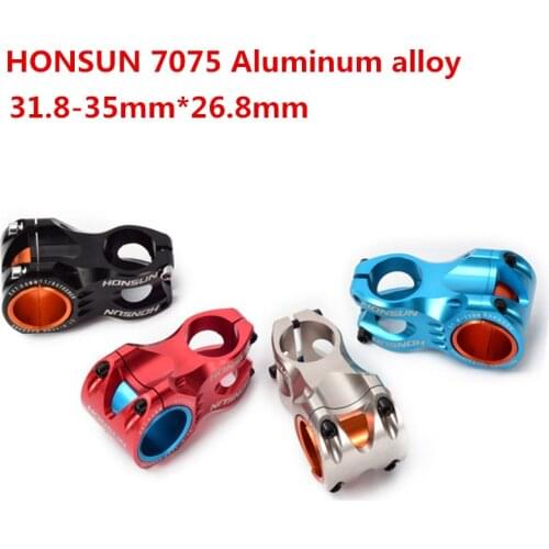 HONSUN Bicycle stem 28.6*31.8*50 Aluminum alloy MTB mountain bike handlebar stem 0 degree 50mm For AM XC/FR/DH Bike Parts