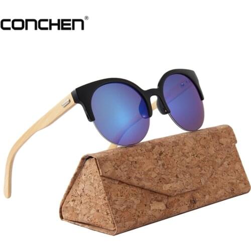 Vintage Half Metal Sunglasses Women Mirrored Brand Designer Round Sun Glasses Men Cool Eyewear Shades UV400 Oculos