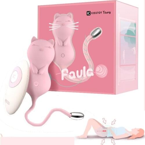 Female Shrinking Ball Cute Vagina Tighten Exerciser Remote Control Underwear Vibrator Dildo Sex Toys For Women Kegel Ben Wa Ball
