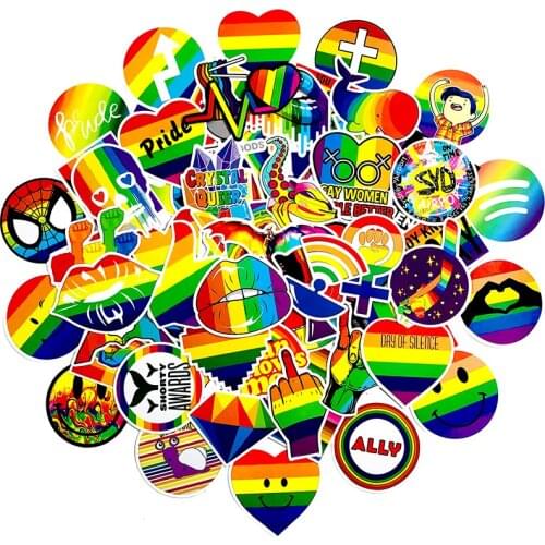 100Pcs Colorful Rainbow Outdoor Travel Fun Graffiti Sticker For Refrigerator Suitcase Scooter Mobile Phone PVC Cartoon Stickers